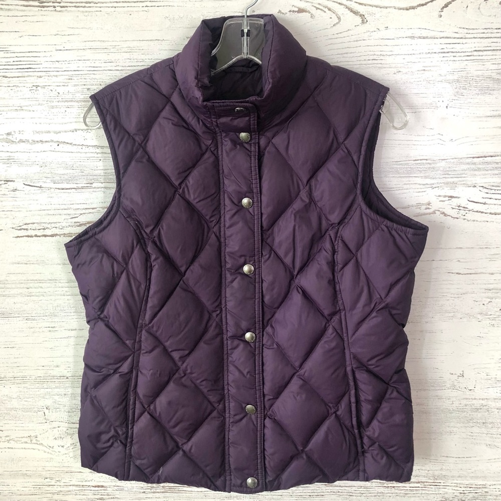 Lands' End Purple Quilted Vest